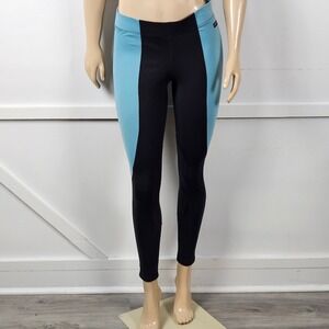 Kerrits Womens L Black Colorblock Breeches Ultrasuede Knee Patch Riding Tights